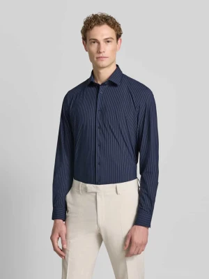 Koszula o kroju slim fit biznes z kołnierzykiem typu kent Jake*s Granatowy