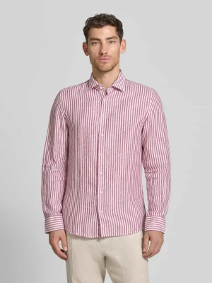 Koszula o kroju slim fit biznes z kołnierzykiem typu kent seidensticker