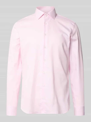 Koszula o kroju slim fit biznes z kołnierzykiem typu kent seidensticker