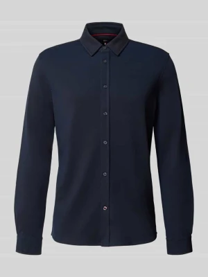 koszula o kroju slim fit biznes z mieszanka bawełny CINQUE Czarny