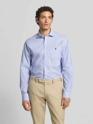 Koszula o kroju slim fit biznesowa z czystej bawełny Polo Ralph Lauren Jasnoniebieski