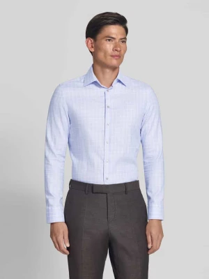 Koszula o kroju slim fit biznesowa z czystej bawełny Seidensticker Błękitny