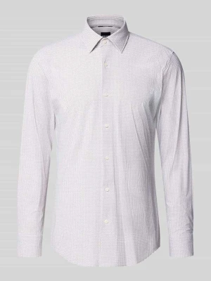 koszula o kroju slim fit biznesowa z kołnierzykiem typu kent model 'P-HANK-K_261' Boss Beżowy