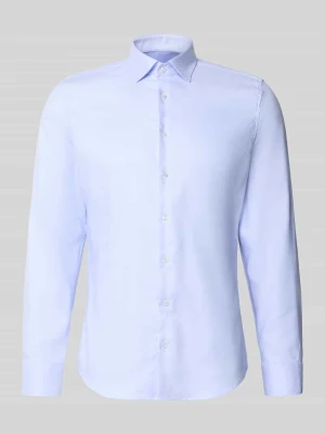 koszula o kroju slim fit z czystej bawełny model 'New Kent Patch' Seidensticker Błękitny