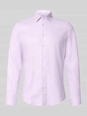 koszula o kroju slim fit z czystej bawełny model 'New Kent Patch' Seidensticker Różowawy