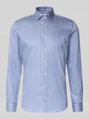 Koszula o kroju slim fit z czystej bawełny model 'New Kent' Seidensticker Granatowy