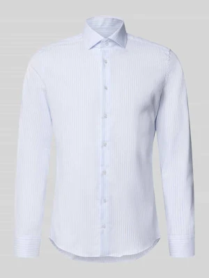 koszula o kroju slim fit z czystej bawełny model 'Spread Kent' Seidensticker Błękitny