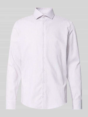 koszula o kroju slim fit z czystej bawełny model 'Spread Kent' Seidensticker Bordowy