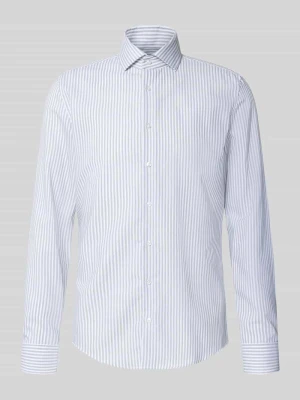 koszula o kroju slim fit z czystej bawełny model 'Spread Kent' Seidensticker Butelkowy zielony