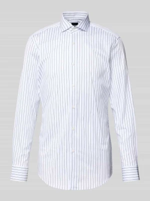 Koszula o kroju slim fit z mieszanki bawełny, koszula biznesowa model 'HANK' Boss Niebieski