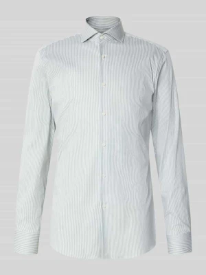 Koszula o kroju slim fit z mieszanki bawełny, koszula biznesowa model 'HANK' Boss Zielony