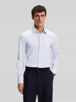 Koszula o kroju slim fit z wzorem na całej powierzchni model 'P-Hank-kent-C1-222' Boss Jasnoniebieski