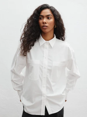 Koszula o prostym kroju w kolorze WHITE CREAM - SNOFFI-M/L Marsala