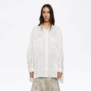 Koszula oversize błyszcząca biała BIMBA Y LOLA