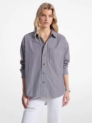 Koszula oversize z popeliny bawełnianej w prążki MICHAEL Michael Kors