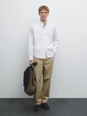 Koszula Oxford O Kroju Regular Fit - Biały - - Massimo Dutti - Mężczyzna