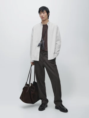 Koszula Oxford O Kroju Regular Fit - Biały - - Massimo Dutti - Mężczyzna