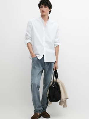 Koszula Oxford O Kroju Regular Fit - Biały - - Massimo Dutti - Mężczyzna
