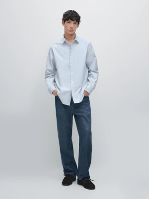 Koszula Oxford O Kroju Regular Fit - Błękitny - - Massimo Dutti - Mężczyzna