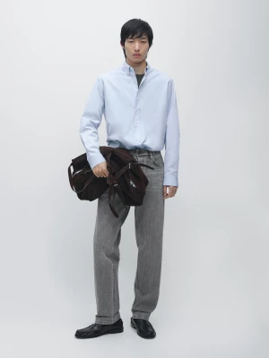 Koszula Oxford O Kroju Regular Fit - Błękitny - - Massimo Dutti - Mężczyzna