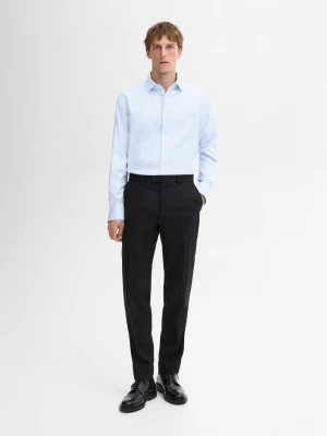 Koszula Oxford O Kroju Slim Z Łatwej Do Prasowania Tkaniny - Błękitny - - Massimo Dutti - Mężczyzna