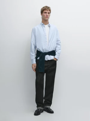 Koszula Oxford Ze 100% Bawełny - Błękitny - - Massimo Dutti - Mężczyzna