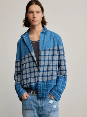 koszula patch w kratę Desigual