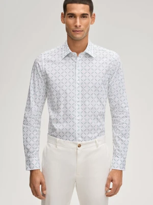 Koszula Pierce w biało-jasnoniebieski wzór Joop