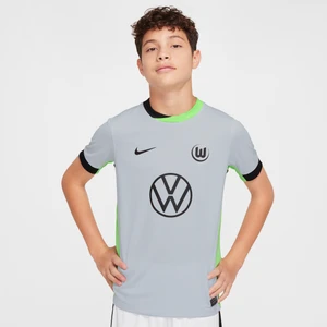 Koszula piłkarska dla dużych dzieci Nike Dri-FIT VfL Wolfsburg Stadium 2024/25 (wersja trzecia) – replika - Szary