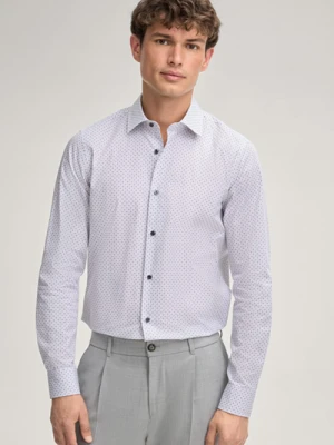 Koszula Pit w biało-fioletowe wzory Joop