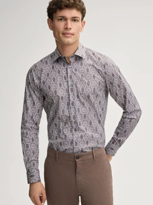 Koszula Pit w kolorze białym z szarobeżowym w rzucik Joop