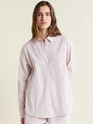 Koszula piżamowa w paski z bawełną Etam