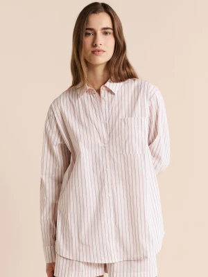 Koszula piżamowa w paski z bawełną Etam