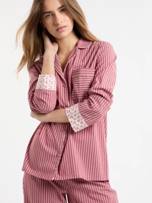 Koszula piżamowa w paski z bawełny Etam