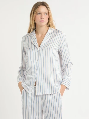 Koszula piżamowa w paski z satyny Etam