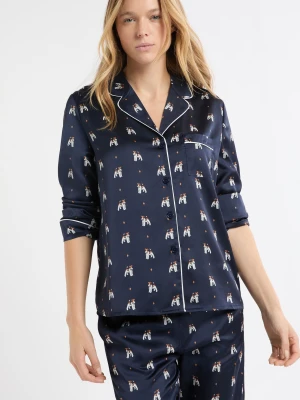 Koszula piżamowa z satyny z motywem psów Etam
