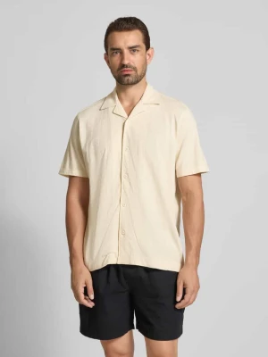 Koszula polo o kroju relaxed fit z czystej bawełny ekologicznej z kołnierzem z połami Christian Berg Men