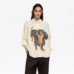 Koszula prosta Dogs nadruk pozycjonowany BIMBA Y LOLA