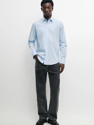 Koszula Regular Fit Stretch Z Bawełną - Błękitny - Massimo Dutti - Male