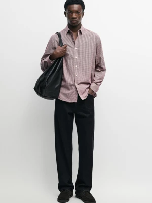 Koszula Regular Fit W Kratkę Vichy - Ciemnoczer - Massimo Dutti - Male