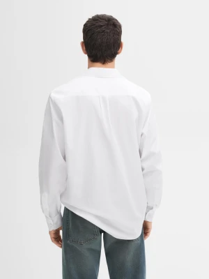 Koszula Regular Fit Z Bawełnianej Popeliny - Biały - - Massimo Dutti - Mężczyzna