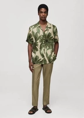 Lejąca koszula z tropikalnym wzorem mango man