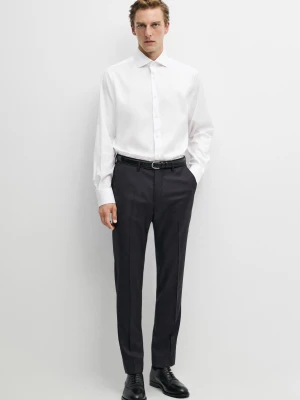 Koszula Regular Fit Ze 100% Bawełny - Biały - Massimo Dutti - Male
