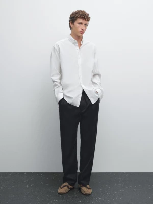 Koszula Regular Fit Ze 100% Bawełny - Biały - - Massimo Dutti - Mężczyzna