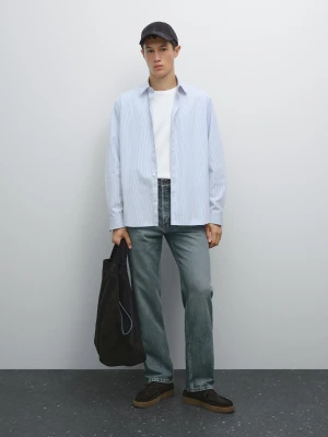 Koszula Regular Fit Ze 100% Bawełny - Błękitny - - Massimo Dutti - Mężczyzna