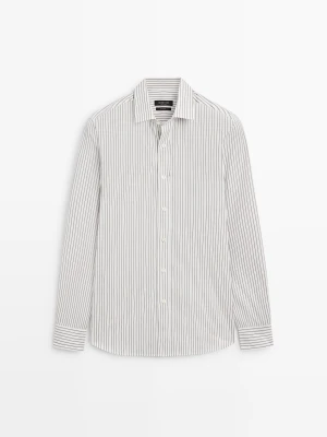Koszula Regular Fit Ze 100% Bawełny - Brązowy - Massimo Dutti - Male
