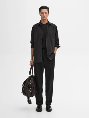 Koszula Regular Fit Ze 100% Bawełny W Drobne Paski - Szary - - Massimo Dutti - Mężczyzna