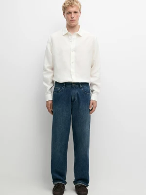 Koszula Regular Fit Ze 100% Lnu - Surowy - Massimo Dutti - Male