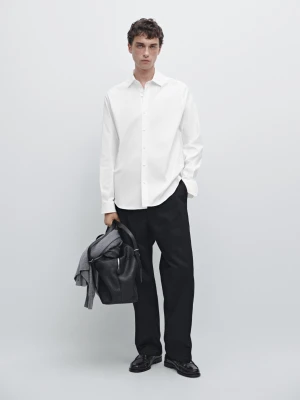 Koszula Regular Fit Ze Stretchem - Biały - - Massimo Dutti - Mężczyzna