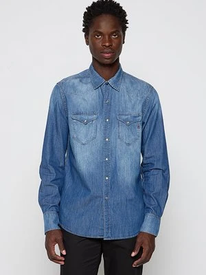Koszula Replay niebieski denim